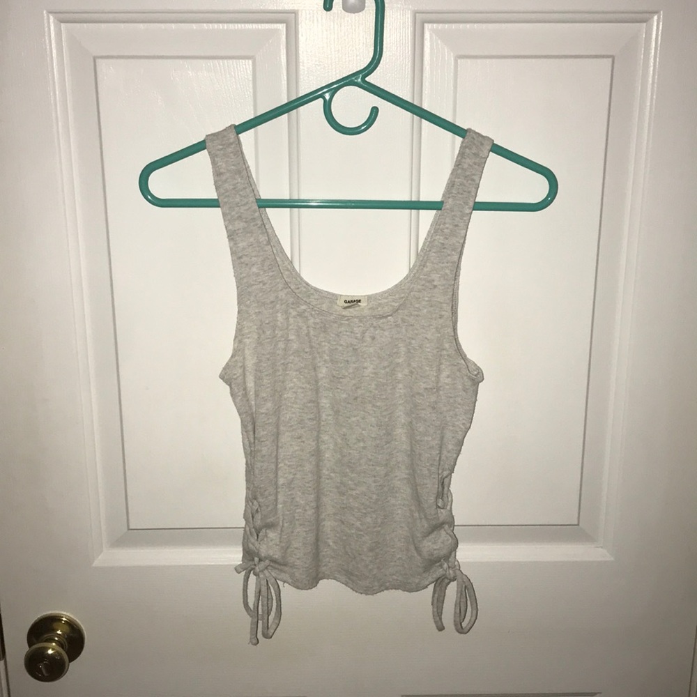 garage light grey tank top